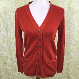 Vintage rust orange cardigan